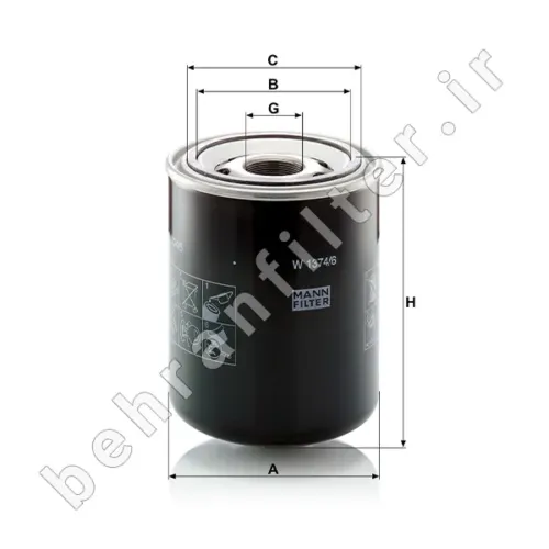فیلتر روغن هیدرولیک W1374/6